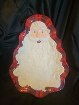 Vintage Hallmark Santa Serving Dish Wall Display Christmas Decor - £9.23 GBP