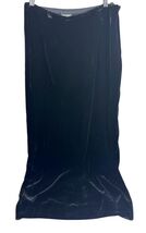 GIORGIO ARMANI Black Velvet Long Skirt Size 46 IT / 10 US Made in Italy - $34.64