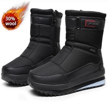 Winter New anti-slip Snow Boots Plus Mens Warm Side Zipper Outdoor Casual Short  - £52.08 GBP