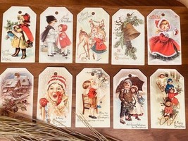 Vintage Christmas gift tags (set of 10) - £2.28 GBP