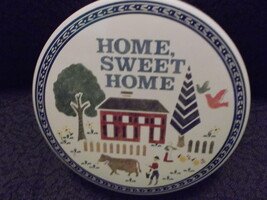 Country Stencilled Look &quot;Home, Sweet Home&quot;  Vintage Tin - $18.00