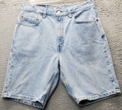 Levi&#39;s 505 Bermuda Shorts Mens Size 33 Blue Denim Regular Fit Casual High Rise - $23.09