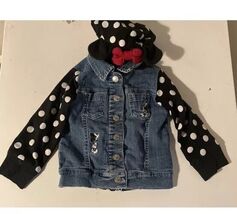 Disney Minnie Mouse Jean Jacket 2T Baby Hoodie - $9.95