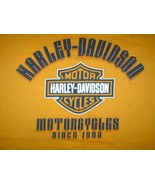 Men&#39;s Harley-Davidson Motorcycles XL T-Shirt Yellow Mancuso Cycles Houst... - £19.69 GBP