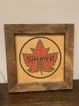 Supertest Canadian Petroleum Company Wood Sign in Wood Frame Garage Art - $62.08