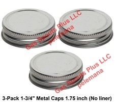 3-Pack 1-3/4&quot; Steel Caps Gallon Qt Oil Can Gas Eagle Delphos 1.75 inch M... - $4.13
