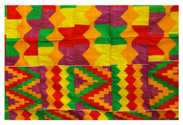 Kente cloth Ghana African Handwoven fabric Ashanti kente African Art 6 y... - $365.00