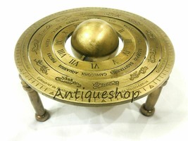 New Antique Brass Armillary Middle Sphere Globe Table Top Decor item - £30.50 GBP