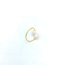 Kartlara Rings  jewelry Exquisite Adjustable 2 Pearl Golden Ring for Women - £21.49 GBP