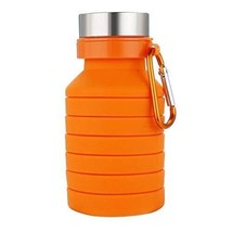 Jabells Food Grade BPA Free Silicon Collapsible Water Bottle, Orange Color 550 M - £19.42 GBP