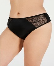 INC International Concepts Womens Black Lace Trim Thong Panty PLUS Size 1X - $10.00