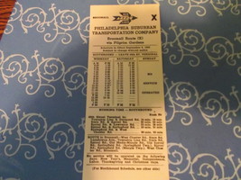 Red Arrow Bus Line Schedule Broomall to 69th Street Terminal 1963 - $171.32 MXN