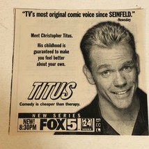 Titus TV guide Print Ad Christopher Titus Stacy Keach TV1 - £4.43 GBP