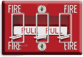 Fire Alarm Pull Down Triple Gfci Light Switch Wall Plate Cover Room Garage Decor - £15.70 GBP
