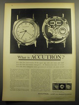 1960 Bulova Accutron Watches Ad - What is Accutron? - £11.98 GBP
