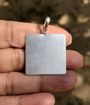 2 Pc X 999 Pure Silver Hindu Religious Solid Silver Square Sheet Pendant... - £30.81 GBP