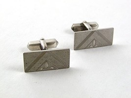 Vintage Sterling Silver Triangle Cufflinks By S In Shield 21617 - £19.60 GBP
