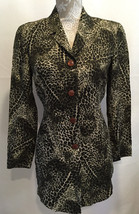 Dana Buchman Career Casual Animal Print Button Front Blouse Shirt Top Si... - £23.97 GBP