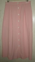 NEW!  WOMENS BonWorth PINK &amp; WHITE STRIPE SEERSUCKER SKIRT SIZE M - $23.33