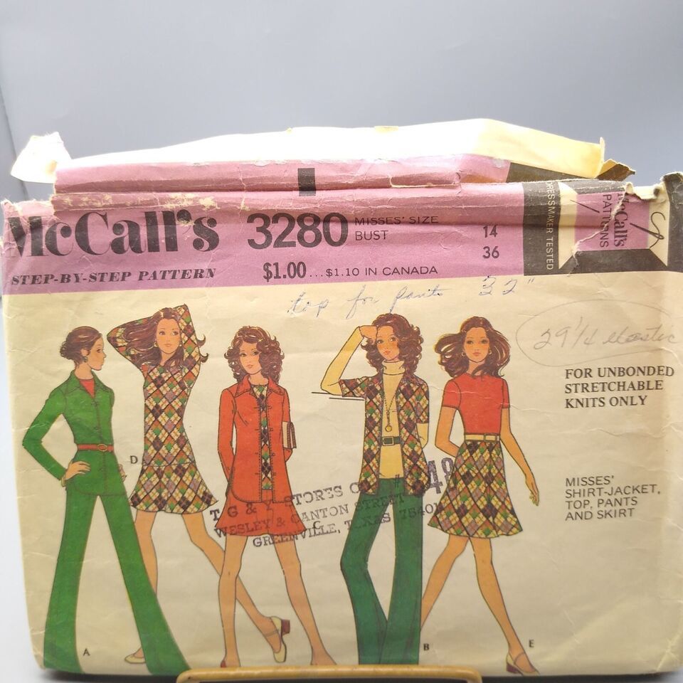 Primary image for Vintage Sewing PATTERN McCalls 3280, Misses 1972 Step by Step Shirt Jacket Top