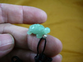 (an-tur-9) Green TURTLE tortoise GEM carving Pendant NECKLACE cute - £6.20 GBP