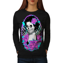 Girl Hot Dead Bone Horror Tee  Women Long Sleeve T-shirt - £11.95 GBP