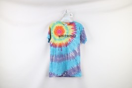 Vintage Mens Small Distressed Spell Out Ben &amp; Jerry&#39;s Ice Cream Tie Dye T-Shirt - £48.06 GBP