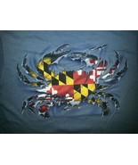New RIPPED  CRAB MARYLAND  FLAG  T  SHIRT - £17.39 GBP+
