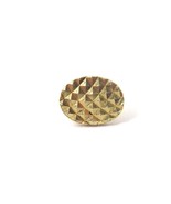 14k Yellow Gold Oval Shaped Tie Tack With Diamond Cuts  - $109.77 CAD