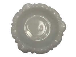 Candy Dish Trinket Anchor Hocking White Milk Glass 5 Inch Diameter Round Marked - £11.61 GBP