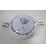 Japan China Minuet Rose 8547 Covered Sugar Bowl with Lid Gold Trim and A... - £19.54 GBP