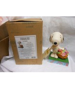Jim Shore Enesco &quot;Peanuts Happiness Is A Basket Of Blooms&quot; 2022 Figurine... - $820.06 MXN