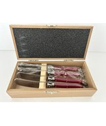 Vintage Laguiole Inox France 6&quot; Red Burgundy Bee Butter Knife Cheese Spr... - $839.17 MXN
