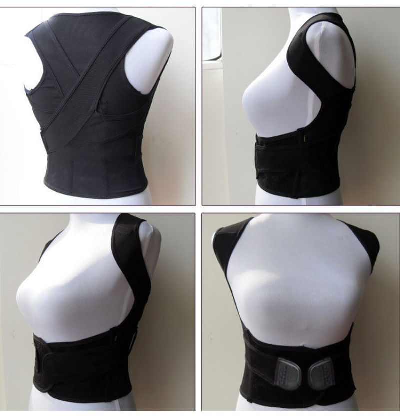 Adjustable Back Posture Correction Support Corrector Lumbar Shoulder Brace Belt - $10.99 - $11.99