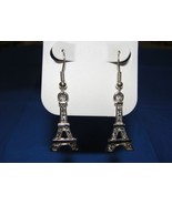 &quot;Eiffel Tower&quot; Modern Costume Fashion Drop/Dangle Rhinestone Earrings NICE! - £3.92 GBP