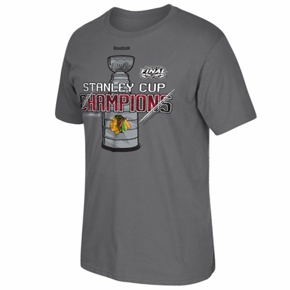 2015 Stanley Cup Champions Chicago Blackhawks Reebok Locker Room T-Shirt size L - $19.95