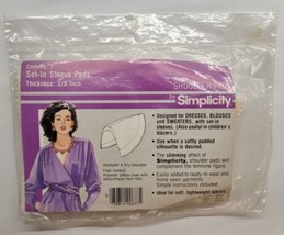 Simplicity Set In Sleeve Shoulder Pads Thickness 3/8” White - $9.89