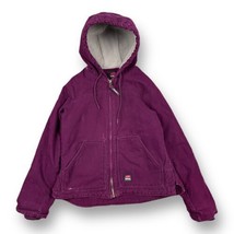 BERNE Canvas Duck Pink Sherpa Lined Hooded Jacket Womens Size Small Coat - £22.31 GBP