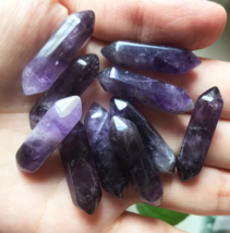 Purple Quartz Point Purple Amethyst Magick Amplifier Pre-Blessed Wicca H... - $9.89