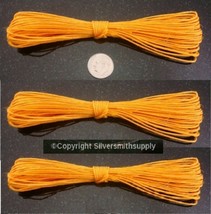 3 Rolls hemp beading cord 90&#39; yellow .5-1mm create necklaces lace 27 metrs m108b - £2.32 GBP