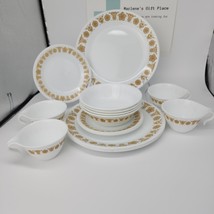 ♻️ Corelle Butterfly Dinnerware 16-Pc Set 4 Places Setting  1970&#39;s - $158.39