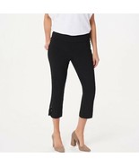Belle by Kim Gravel Citi Twill Cropped Pant with Bow Detail Black Size 6... - $305.44 MXN