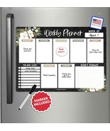 Floral Fridge Weekly Calendar | Magnetic &amp; Dry Erase | Calendars &amp; Planners - $29.87 CAD