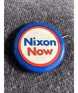 Nixon Now Red, White, Blue 1972 Presidential Campaign Pin, Pinback, Button - $4.95