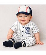 Personalized Half Birthday Outfit Boy  Baseball Jersey &amp; Pants Set - $40.00