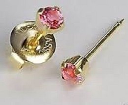 Studex System 75 ear piercing stud instrument cubic 24k gold 3mm pink ki... - $11.99