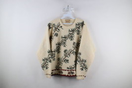 Vintage 90s Woolrich Womens Small Wool Blend Knit Pine Needle Crewneck Sweater - £46.94 GBP
