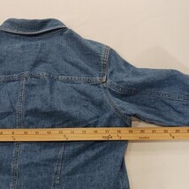 Crazy Horse CHPU2672 Women's M Petite Blue Denim Long Sleeve Button Up Jacket image 5