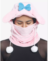 Hello Kitty My Melody Balaclava Mask Hat Blue Pink Sanrio Pom Pom Polyester Nwt - £19.49 GBP