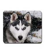 Siberian Husky at Snow Winter Large Rectangular Mousepad - $5.43 CAD